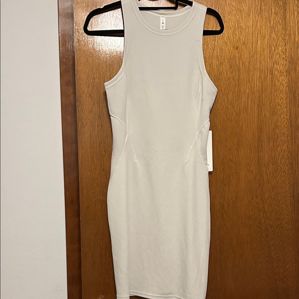 lululemon athletica White Sleeveless Ribbed Bodycon Dress